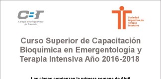 Curso Superior de Capacitación Bioquímica en Emergentología y Terapia Intensiva Año 2016-2018
