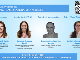 IFCC free webinar: “Evidence-based Laboratory Medicine”