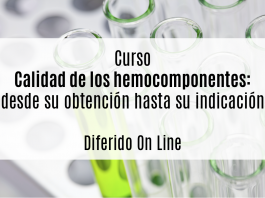 Curso online: Calidad de los Hemocomponentes